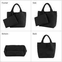 Sac fourre-tout en néoprène tissé sur mesure de grande taille pour femmes, sac à main de luxe pour la plage d'été, sac à main décontracté léger, sacs à bandoulière