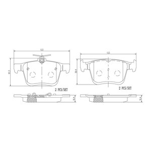 Nuove <span class=keywords><strong>Pastiglie</strong></span> Freno in Ceramica Originali Genuini P85125N D1761 8990 per Audi A3 <span class=keywords><strong>Golf</strong></span> <span class=keywords><strong>7</strong></span> Q2 con 1 Anno di Garanzia - Product Image 2