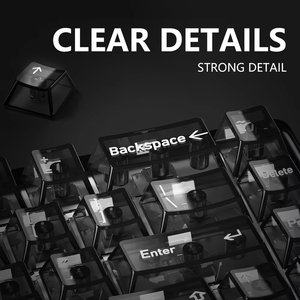 Teclas Transparentes RGB de 136 Teclas, Teclas de Cerámica de Cristal para PC, Perfil de Tecla con Iluminación RGB para <span class=keywords><strong>Teclado</strong></span> con Interruptor <span class=keywords><strong>MX</strong></span> - Product Image 3