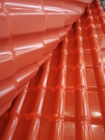 Tuile de toit en résine synthétique ASA PVC, résistante à la décoloration, imperméable, ignifuge, anti-âge et résistante à la corrosion, pour maison