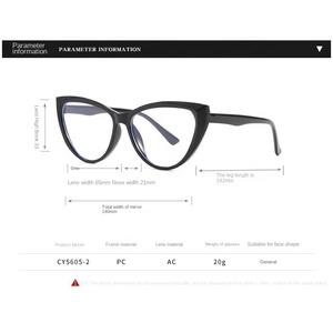 Lunettes optiques <span class=keywords><strong>de</strong></span> haute qualité à la mode 2026, lunettes <span class=keywords><strong>de</strong></span> lecture anti-lumière bleue, monture <span class=keywords><strong>de</strong></span> lunettes pour femmes - Product Image 6