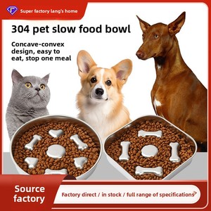 Gamelle anti-étouffement en acier inoxydable 304 pour chien, avec base en caoutchouc antidérapante et design labyrinthe, pour chiens de petite, moyenne et grande taille – Vente en gros - Product Image 5