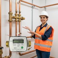 Compteur de chaleur ultrasonique MAINONE DN15-DN40 avec précision de classe 2, interface de communication M-BUS, certifié CE/MID/CPA/ISO
