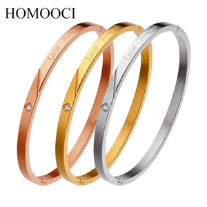 HOMOOCI 18 Karat vergoldetes Zubehör Heils teine Handgemachte Modeschmuck Armbänder Armreifen - Product Image 1