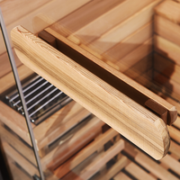 Sauna sec en bois carré d'intérieur à succès en 2026 : alimenté par une poêle électrique, convient à 1 à 2 personnes