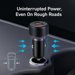 Chargeur de voiture double 48W à <span class=keywords><strong>charge</strong></span> <span class=keywords><strong>rapide</strong></span>, <span class=keywords><strong>type</strong></span> <span class=keywords><strong>C</strong></span> USB, chargeur de téléphone portable pour voiture, mini chargeur de téléphone portable portable pour voiture - Product Image 2
