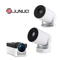 JUNUO-Vidéoprojecteur Hy300Pro 4K avec mini support Wifi sans fil et projecteur intelligent Full HD pour la maison, portable et facile à installer