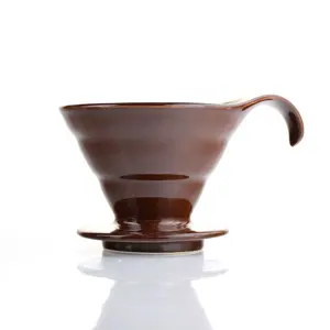 wholesale ceramic coffee filter cup brown/black coffee dripper coffee machine TV02