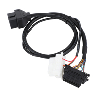 Personalizado OBD2 OBD 16P hembra a OBD II macho 24V 12V herramientas de diagnóstico conector Y lector de código de Cable