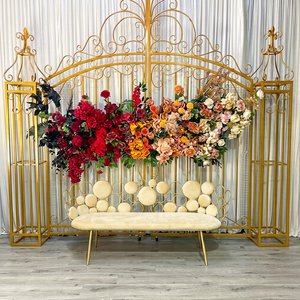 Elegantes Accesorios Metálicos Modernos para Bodas, Color y Tamaño Personalizables, Decoración Portátil para Eventos, Venta al por Mayor de Puertas de Hierro Forjado en Canadá - Product Image 1