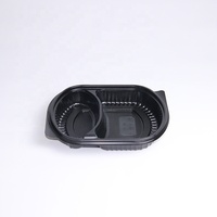 Boîte de préparation de repas 30 oz en plastique biodégradable, sans BPA, compatible micro-ondes, 3 compartiments, pour salade et pain (type bento)