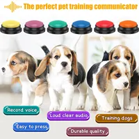 Botones de entrenamiento para perros de lujo de 6 colores con grabación de voz, reproducción de grabación de 30 segundos, zumbador de plástico para mascotas para comunicación en la cocina