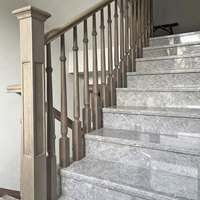 Qijia Yishu, style chinois moderne, garde-corps droit personnalisé, panneau décoratif en bois massif pour escaliers intérieurs, respectueux de l'environnement 1