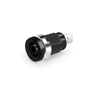 Reines Kupfer Isolierte 4mm Bananenbuchse Panel-Teststecker Hochstrom-Instrumentenanschluss Loch 12mm