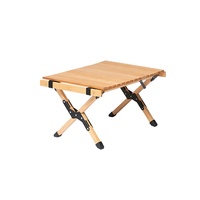 Table de pique-nique pliante portable en bois de hêtre moderne de haute qualité pour le camping et la randonnée en plein air, mobilier d'extérieur ultraléger
