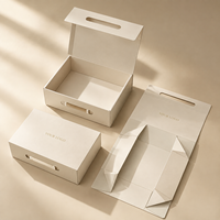 Boîte à chaussures pliable à fermeture magnétique, réutilisable, artisanale, design personnalisé, avec poignée
