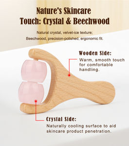 <span class=keywords><strong>Rouleau</strong></span> <span class=keywords><strong>de</strong></span> <span class=keywords><strong>jade</strong></span> en pierre naturelle Masseur facial Outil <span class=keywords><strong>de</strong></span> massage thérapeutique en bois avec cristal Outil <span class=keywords><strong>de</strong></span> massage du visage - Product Image 3