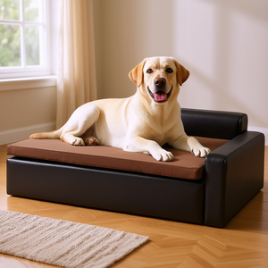 Cama para Perros Grandes, Tela Oxford, Desmontable y Lavable, Negra, para Mascotas de Interior - Product Image 2