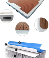 Plateforme flottante gonflable antidérapante pour SUP, jet ski et radeau, avec quai flottant pour bateaux et jet skis