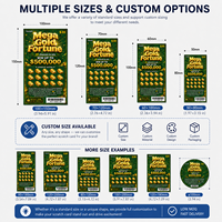 Billets de loterie à gratter personnalisés, cartes à gratter et à gagner en papier avec plusieurs zones de récompenses pour les événements promotionnels et les tombolas