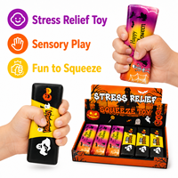 Jouets promotionnels effrayants en plastique à logo personnalisé, Squishy à remontée lente, à presser, anti-stress, motifs Citrouille et Fantôme, pour Halloween