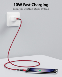 SUNGUY High Speed 10W Nylon Braided USB <b>C</b> Fast <b>Charging</b> Cable USB Data Cable Charger for Phone Laptop and Car Use - Product Image 2