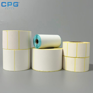 Bulk OEM 4x4 2x3 Inch FSC Certified Thermal Label <b>Sticker</b> Sustainable Retail Shelf Pricing Price Tag Paper Roll Green - Product Image 1