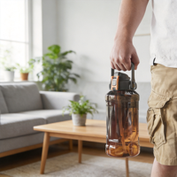 Bouteille d'eau réutilisable Longstar 2L portable, anti-fuite, sans BPA, sans danger pour les aliments, écologique, avec bouchon à boire directement pour le bureau, la salle de sport et le sport