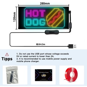 Pantalla LED Programable de 24x48 con Diseño Libre, Control por Aplicación, Letrero con Nombre y Logotipo, Paneles LED de Matriz, Adhesivos para Decoración de Automóviles, Regalos - Product Image 6