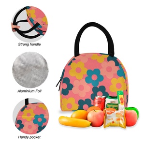 2025 New Arrival Hawaiian Market Custom Flower Print Waterproof Polyester Lunch Bag School <b>Backpack</b> Sets for <b>Kids</b> Wholesales - Product Image 4
