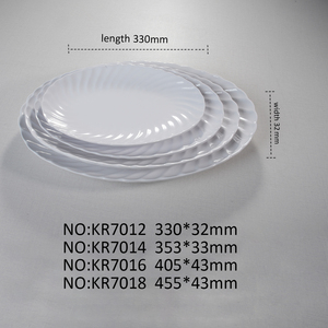 Nhà sử dụng thực phẩm cấp Nhà hàng chấm hoa thanh lịch mịn trắng đồ ăn tối đặt cốc thìa khay bát đĩa Melamine - Product Image 6