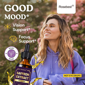 OEM Private Label <strong>Sugar</strong>-<strong>Free</strong> Vegan Based Pure 88.5mg Wild Saffron Extract Liquid Drop Supplement <strong>for</strong> Mood Vision &amp; Focus Support - Product Image 5