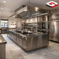 Équipement de cuisine commercial en acier inoxydable industriel, ensemble complet pour hôtel, restaurant, usine alimentaire, magasin