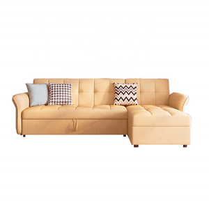 Canapé-<span class=keywords><strong>lit</strong></span> sectionnel moderne PZCN HOME avec rangement, convertible fonctionnel, en tissu, en forme de L, pour salon - Product Image 5