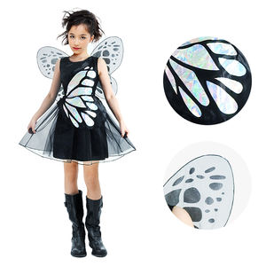 Servicio OEM, Vestido de Tul Negro Personalizado con Diseño de Mariposa, Traje de Hada para Escenario, Mercado de EE. UU. y la UE, Reuniones Temáticas, Cómodo y Transpirable, 100% - Product Image 3