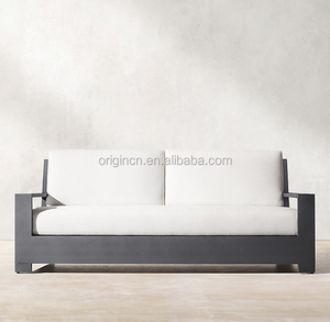 Ensemble de meubles de jardin de luxe Porch, 4 pièces, table basse rectangulaire, canapés en aluminium antirouille - Product Image 5