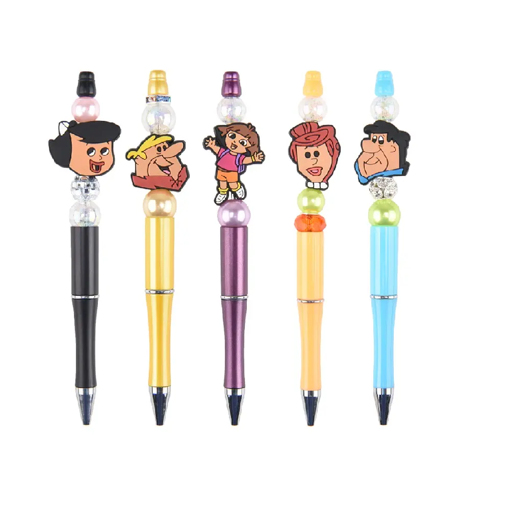 Kalem dekorasyon için yeni silikon odak boncuk Karol G boncuk anahtarlık yapımı için karikatür karakter odak boncuk