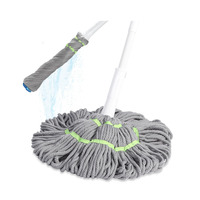 Mopa de microfibra de aluminio ligera con mango largo y escurridor para pisos de madera dura, vinilo y baldosas, ecológica y duradera