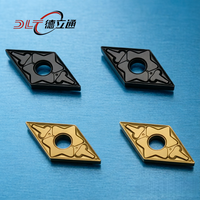Sisipan Bubut Tungsten Carbide Multi Warna Persegi DNMG150404/150408-TM CVD Tahan Aus OEM CNC untuk Pemesinan Baja