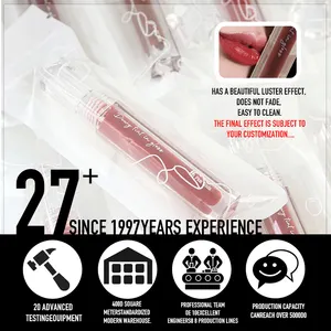 Productos de maquillaje labial Etiqueta Privada brillo de labios brillo hidratante de marca personalizada con tubos de brillo de labios personalizados