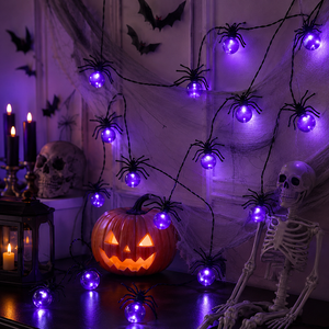 Guirnalda de Luces LED de Araña Tridimensional para Halloween, Decoración de Estilo Abstracto para el Festival de los Fantasmas, Selección Cuidadosa para Comercio Transfronterizo - Product Image 3