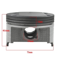 Taille d'alésage 73mm-74.5mm pièces de moteur de moto Kit de segment de Piston pour SUZUKI AN250 Burgman Skywave 250 1998-2006 DR250 1990-1995