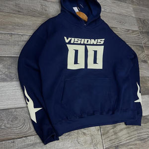 Pull à capuche 100% coton épais pour hommes Survêtement de haute qualité Streetwear avec fermeture à glissière Col à capuche Motif imprimé - Product Image 2