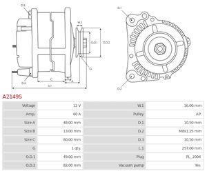 ชุดเครื่องกำเนิดไฟฟ้ากระแสสลับสำหรับรถยนต์1PK 65A 14V 4JH1เครื่องยนต์ของ Isuzu 4JK1 4JA1 LR160-530E 8-97240-270-<span class=keywords><strong>Z</strong></span> - Product Image 4