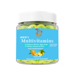 Gomitas Multivitamínicas para Hombre OEM ODM con Vitamina B12, Mezcla de Enzimas Digestivas, Sabor a Limón y Naranja, para el Apoyo Cerebral y Ocular - Product Image 1