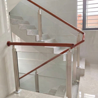 Système de garde-corps en verre en acier inoxydable 316, main courante d'escalier sans cadre pour terrasse de piscine extérieure et balcon