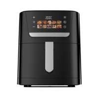 Friteuse à air électrique carrée OEM 1700W 7 litres en acier inoxydable 304 avec écran LED, gril, économie d'énergie, cuisson rapide, pour la maison