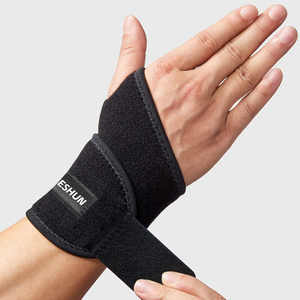 Pembungkus pergelangan tangan angkat beban Gym bernapas Neoprene dapat disesuaikan kustom untuk keamanan kebugaran - Product Image 3