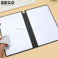Bloc-notes effaçable à sec portable A5 en PU réutilisable pour le bureau, la maison, l'école