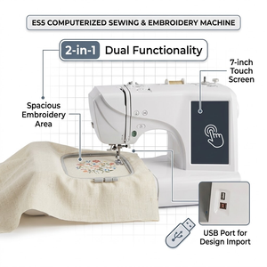 Máquina de Bordar Computarizada <span class=keywords><strong>Digital</strong></span> Inteligente para el Hogar, de Alta Calidad y Precio de Fábrica, para Ropa - Product Image 4